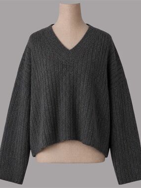 ASOS DESIGN Oversized Ribbed V Neck Sweater